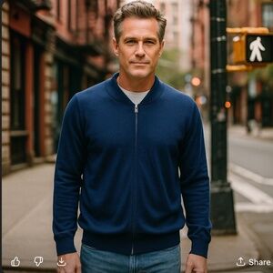 PETER MILLAR Crown Soft Cardigan Mens L Silk Golf Country Club Coastal Preppy